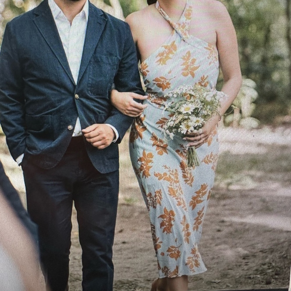 Hello Molly blue and orange floral dress